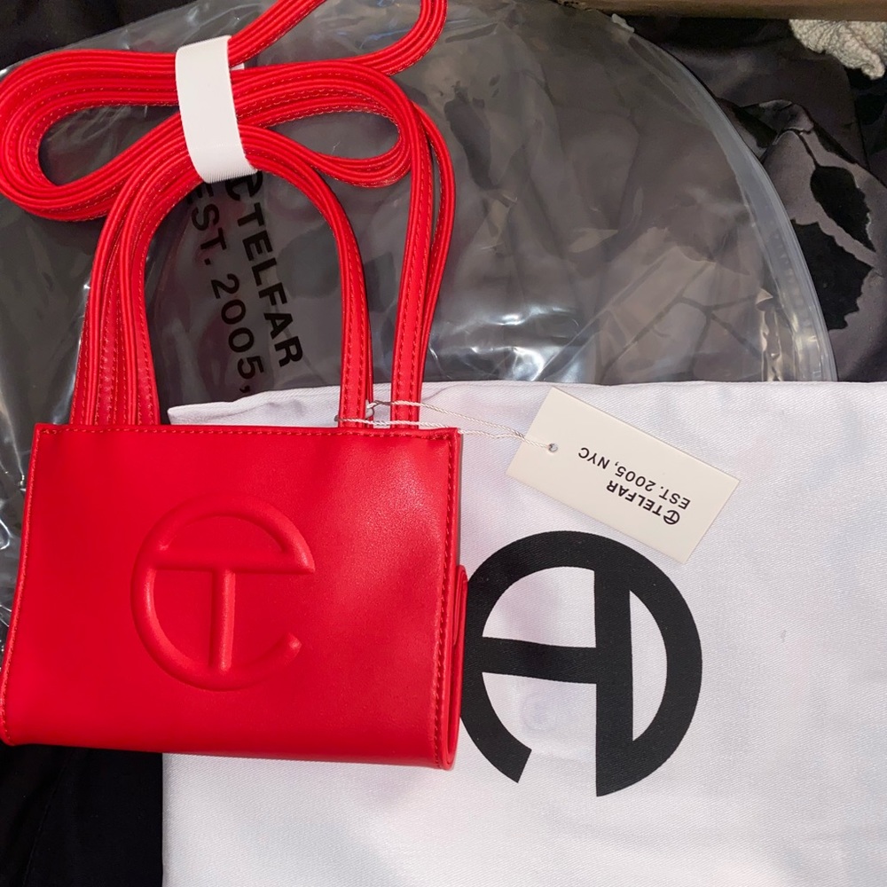 SMALL RED TELFAR AUTHENTIC SHOPPING BAG